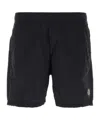 Stone Island Compass-patch Swim Shorts In Black