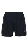 Stone Island Compass-patch Swim Shorts In Blue