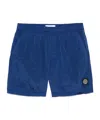 Stone Island Compass-patch Swim Shorts In Cornflower Blue
