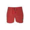 Stone Island Compass Patch Swim Shorts In Red