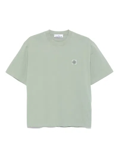 Stone Island Compass-patch T-shir In Green