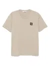 Stone Island Compass-patch T-shirt In Brown