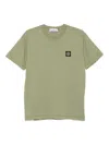 Stone Island Slim-fit Short-sleeve T-shirt With Compass Patch In Green