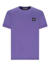 Stone Island Compass-patch T-shirt In Purple