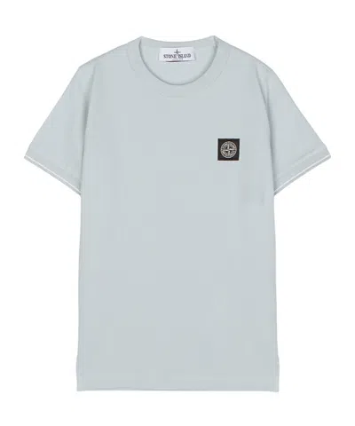 Stone Island Kids' Compass-patch T-shirt In Blue