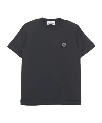 Stone Island Compass-patch T-shirt In Gray