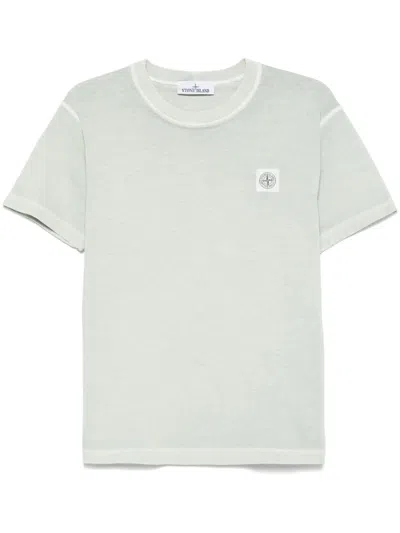 Stone Island Compass-patch T-shirt In Green