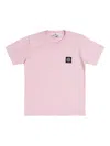 Stone Island Compass-patch T-shirt In Pink