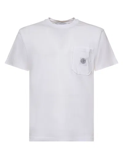 Stone Island Compass Patch T-shirt In White