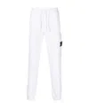 Stone Island Compass-patch Tapered Track Pants In White