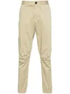 Stone Island Compass-patch Tapered Trousers In Neutrals