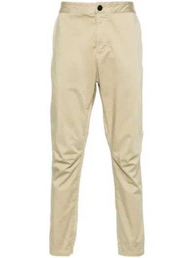 Stone Island Compass-patch Tapered Trousers In Neutrals