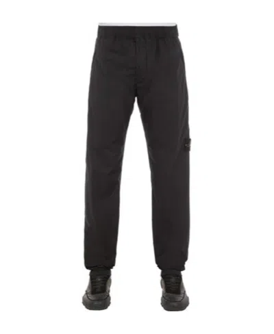 Stone Island Compass-patch Track Pants In Black