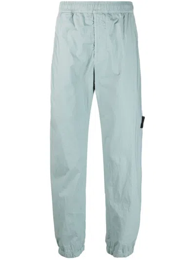 Stone Island Compass-patch Track Pants In Blue