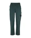 Stone Island Compass Patch Track Pants In Green