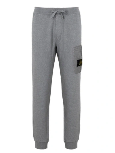 Stone Island Compass Patch Track Pants In Grey