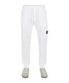 Stone Island Compass-patch Tapered Track Pants In White