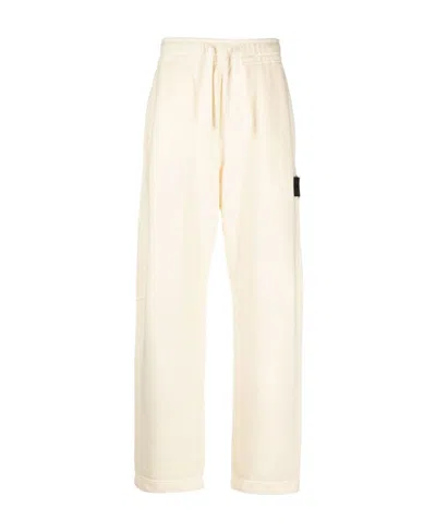 Stone Island Compass-patch Track Pants In Yellow