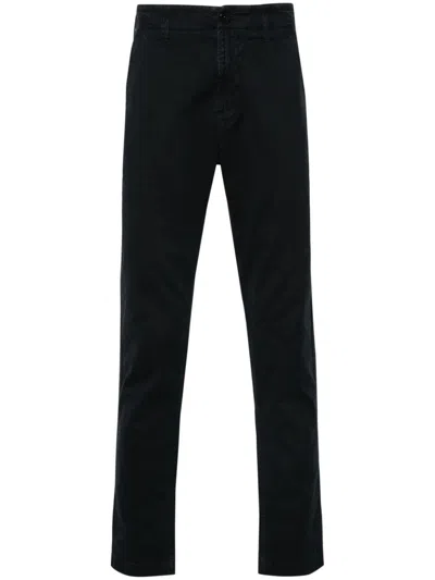 Stone Island Compass-patch Trousers In Blue