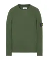 Stone Island Malfilé Cotton Fleece Sweatshirt In Green