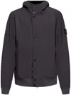 Stone Island Compass-patch Windbreaker In Grey
