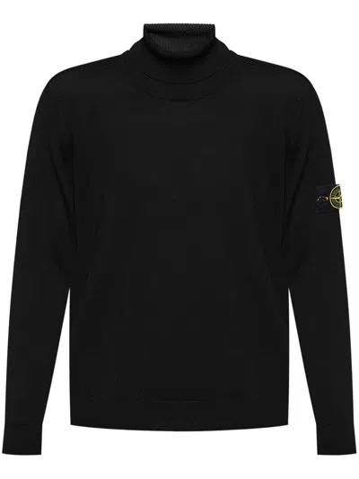 STONE ISLAND COMPASS-PATCH WOOL JUMPER