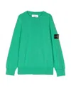 Stone Island Compass-patch Wool Jumper In Green