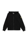 STONE ISLAND COMPASS-PATCH ZIP-UP HOODED JACKET