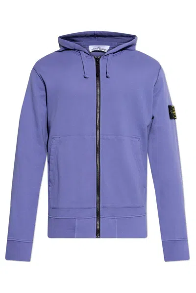STONE ISLAND COMPASS PATCH ZIP-UP HOODIE