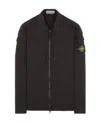 STONE ISLAND COMPASS-PATCH ZIP-UP SHIRT JACKET