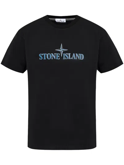 Stone Island T-shirt Compass-print Black