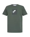Stone Island Compass-print Cotton T-shirt In Green