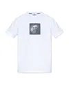 Stone Island Compass-print Cotton T-shirt In White