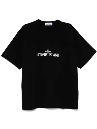 STONE ISLAND COMPASS-PRINT T-SHIRT