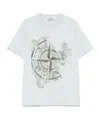 Stone Island Compass-print T-shirt In Blue