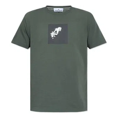Stone Island Compass Print T-shirt 'dark Green'
