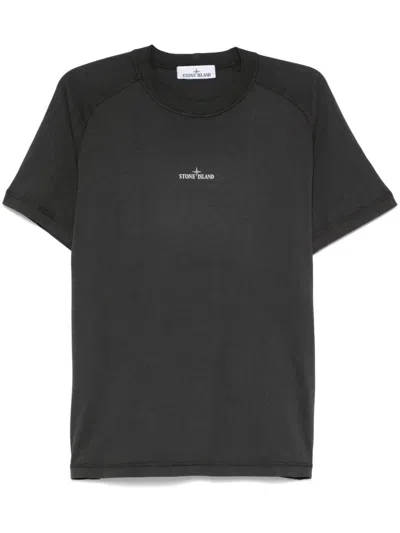 Stone Island T-shirt Mit Kompass-print In Multicolor