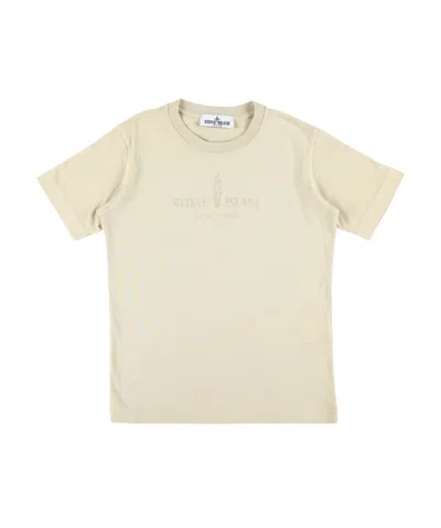 Stone Island Compass-print T-shirt In Nude