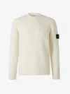 Stone Island Sweater With Brushed Texture In Neutral