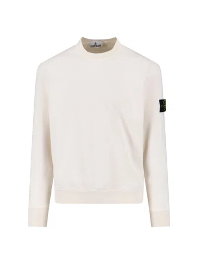 Stone Island 'compass' Sweater In White
