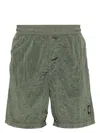 Stone Island Compass-patch Swim Shorts In Green