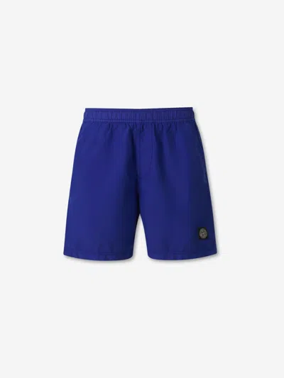 Stone Island Compass Swimsuit In Blue