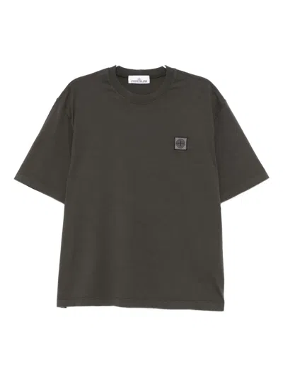 Stone Island Compass T-shirt In Gray