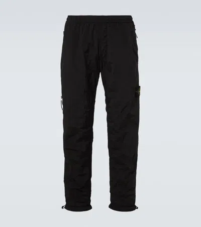 Stone Island Compass Technical Straight Pants In Black