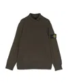 Stone Island Compass Turtleneck Sweater In Green