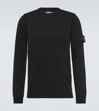 Stone Island Sweater With Logo In Blue
