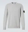 Stone Island Lightweight Wool Crew Neck Sweater With Raglan Sleeves Clothing In Gray