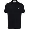 Stone Island Mens Black Brand-patch Regular-fit Stretch-cotton Polo Shirt Xl In Black