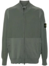 STONE ISLAND COMPASSE-BADGE KNITTED CARDIGAN