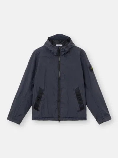 Stone Island Compass-motif Hooded Jacket In Brown